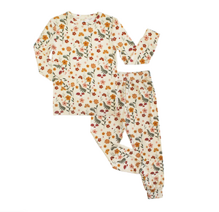Toadstool Garden Two-Piece Bamboo Long Sleeve Pajama Kids Pants Set