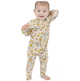 Toadstool Garden Bamboo Convertible Footie Romper