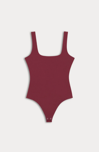 the sculpting modern tank bodysuit (berry noir)