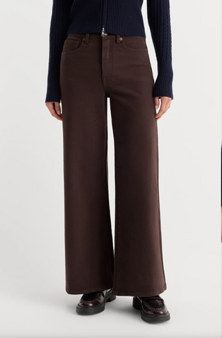 good waist palazzo ankle jeans (ESPRESSO)