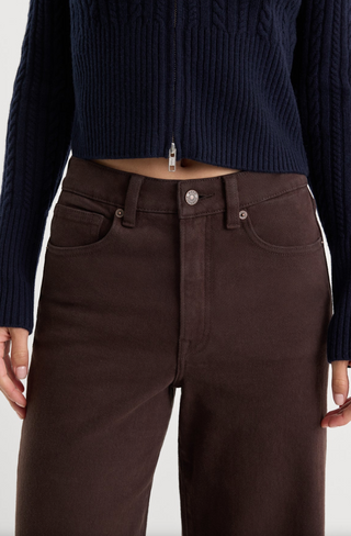 good waist palazzo ankle jeans (ESPRESSO)