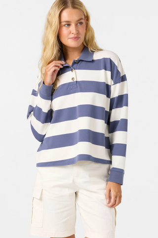 O'Riginals Kyra Long Sleeve Crop Polo Top (NSB) ONLINE EXCLUSIVE