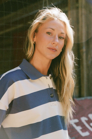 O'Riginals Kyra Long Sleeve Crop Polo Top (NSB) ONLINE EXCLUSIVE