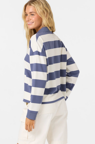 O'Riginals Kyra Long Sleeve Crop Polo Top (NSB) ONLINE EXCLUSIVE
