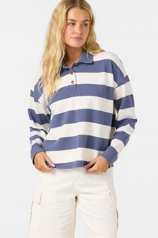 O'Riginals Kyra Long Sleeve Crop Polo Top (NSB) ONLINE EXCLUSIVE