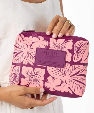 Punahele Small Pouch (Tropical/Plum)