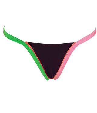 Burgundy Treva Regular Rise Double V Bikini Bottom