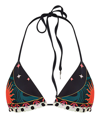 Flamingo Night Balmy Sliding Triangle Bikini Top