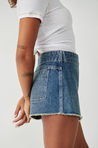 EMMY DENIM SKORT (Misty Blue)