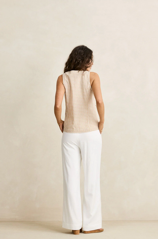 LONDON CHECK VEST (Natural) ONLINE EXCLUSIVE