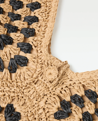 Coastline Beach Bag (Natural/Black)