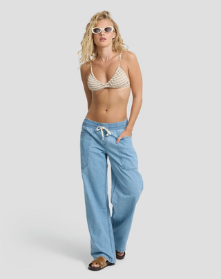 Zonte Elastic Waist Saltwashed Denim Pants (SEA) ONLINE EXCLUSIVE