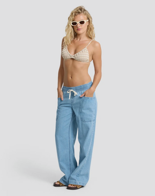 Zonte Elastic Waist Saltwashed Denim Pants (SEA) ONLINE EXCLUSIVE