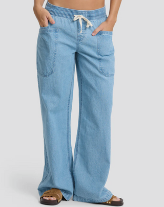 Zonte Elastic Waist Saltwashed Denim Pants (SEA) ONLINE EXCLUSIVE