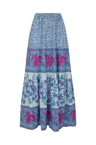 SPELL LOVE JETTY Maxi Skirt (Blue Nirvana)