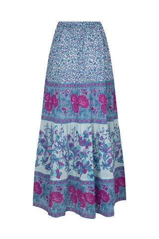 SPELL LOVE JETTY Maxi Skirt (Blue Nirvana)