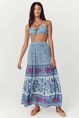 SPELL LOVE JETTY Maxi Skirt (Blue Nirvana)