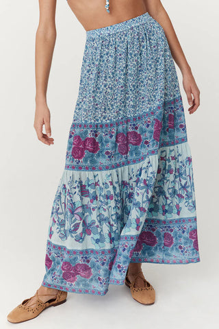 SPELL LOVE JETTY Maxi Skirt (Blue Nirvana)