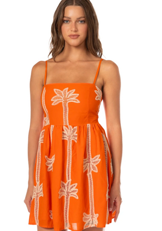 Tangerine Tropics Emiliana Short Dress
