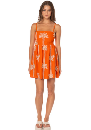 Tangerine Tropics Emiliana Short Dress
