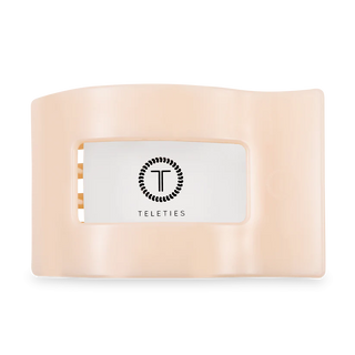 Almond Beige Large Flat Rectangle Hair Clip