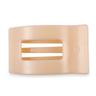 Almond Beige Large Flat Rectangle Hair Clip
