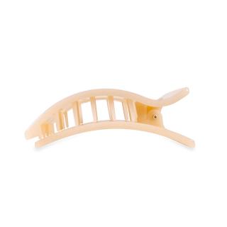 Almond Beige Medium Flat Rectangular Hair Clip