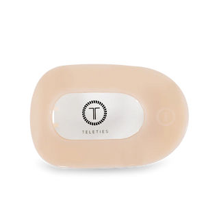 Almond Beige Medium Flat Round Hair Clip