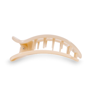 Almond Beige Medium Flat Round Hair Clip