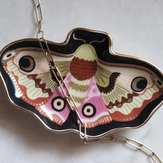 Moon Moth Porcelain Trinket Dish