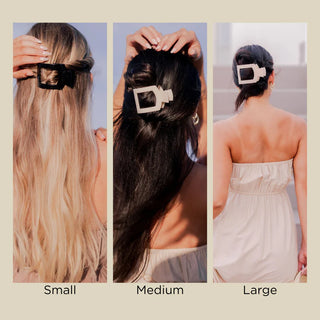 Blonde Tortoise Medium Flat Square Hair Clip