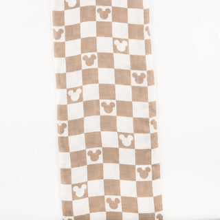 Checkered Mouse Muslin Blanket