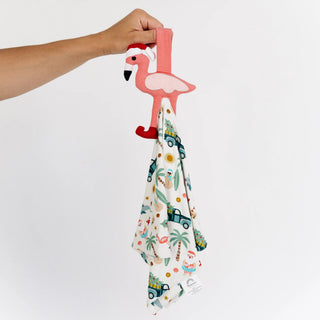 Coastal Christmas Flamingo Baby Lovey