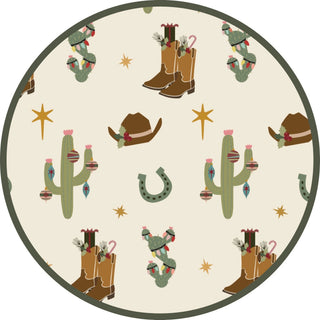Cowboy Christmas Bamboo Convertible Footie Romper