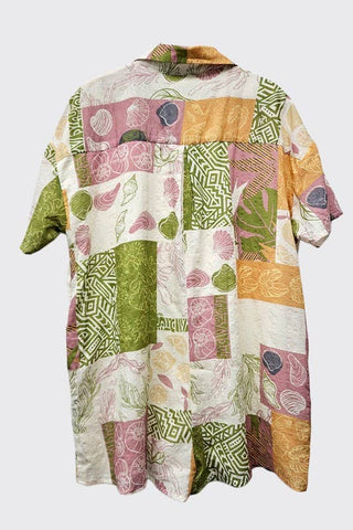 Printed Button Down Short Sleeve Romper (Multi)