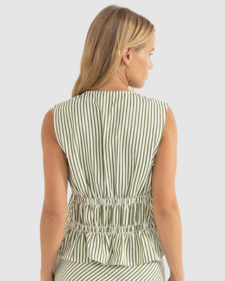 TIE FRONT TOP (Aloe)