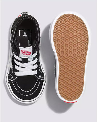 Toddler SK8- Hi Zip (Black/White)