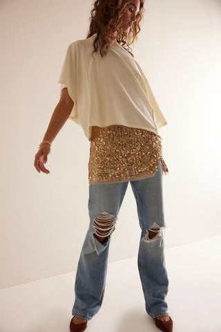 MIDNIGHT KISS MINI SLIP (Gold Combo)