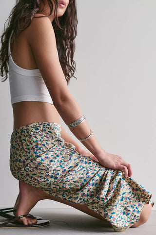 Bonita Printed Maxi Skirt (Green Pattern) ONLINE EXCLUSIVE