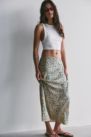 Bonita Printed Maxi Skirt (Green Pattern) ONLINE EXCLUSIVE