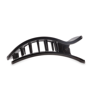 Jet Black Large Flat Rectangle Hair Clip