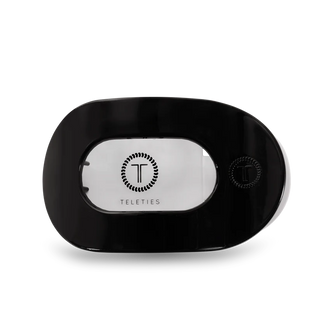 Jet Black Large Flat Round Hair Clip