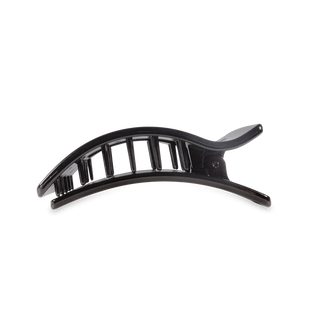Jet Black Medium Flat Rectangular Hair Clip