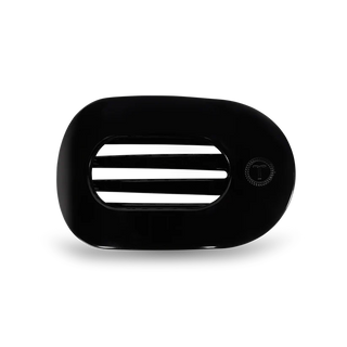 Jet Black Medium Flat Round Hair Clip