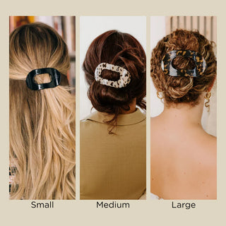 Tortoise Medium Flat Round Hair Clip