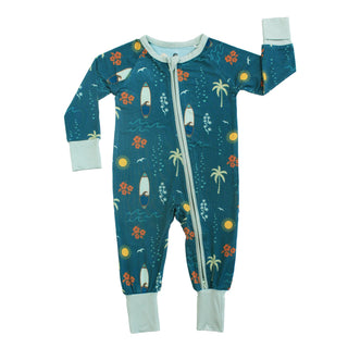 Surfs Up Bamboo Convertible Footie Romper