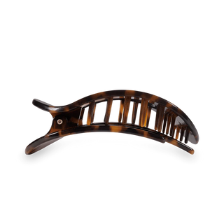 Tortoise Medium Flat Round Hair Clip