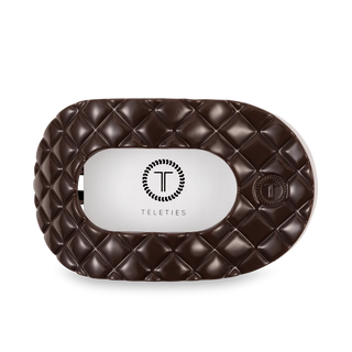 Truly Taupe Quilted Large Flat Round Hair Clip