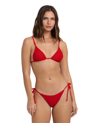 Twisted Tides Tie Side Hike Bottom (Red Aloha)