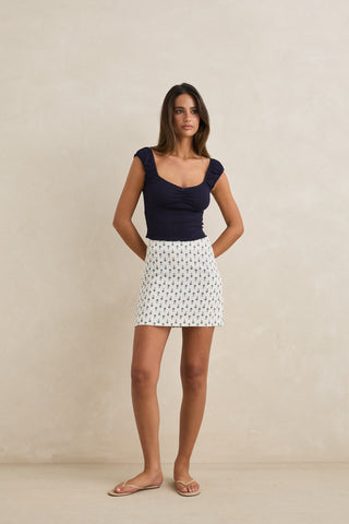 SEACLIFF MINI SKIRT (Navy) ONLINE EXCLUSIVE